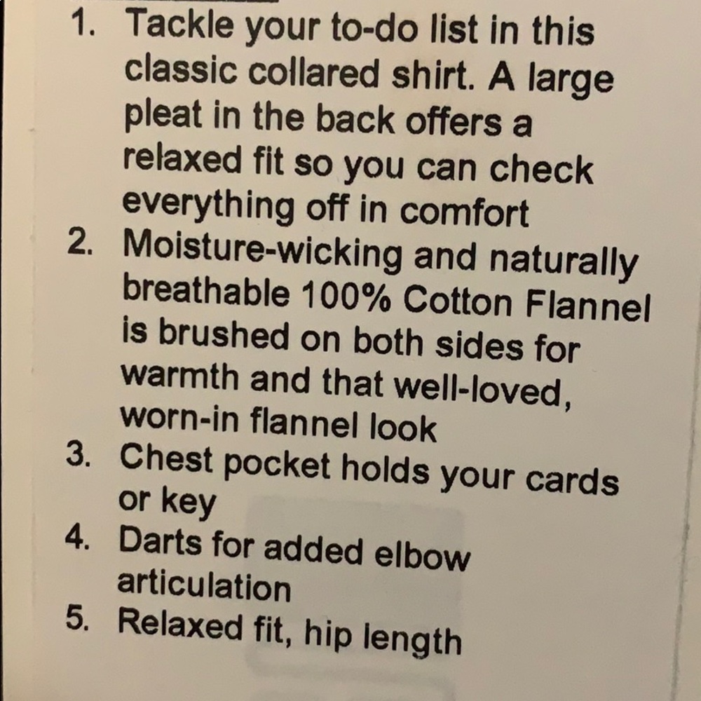 Lululemon Flannel - Picture 4 of 4